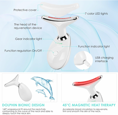 7-in-1 LED Facial and Neck Sculptor (+Collagen Serum bonus gift)